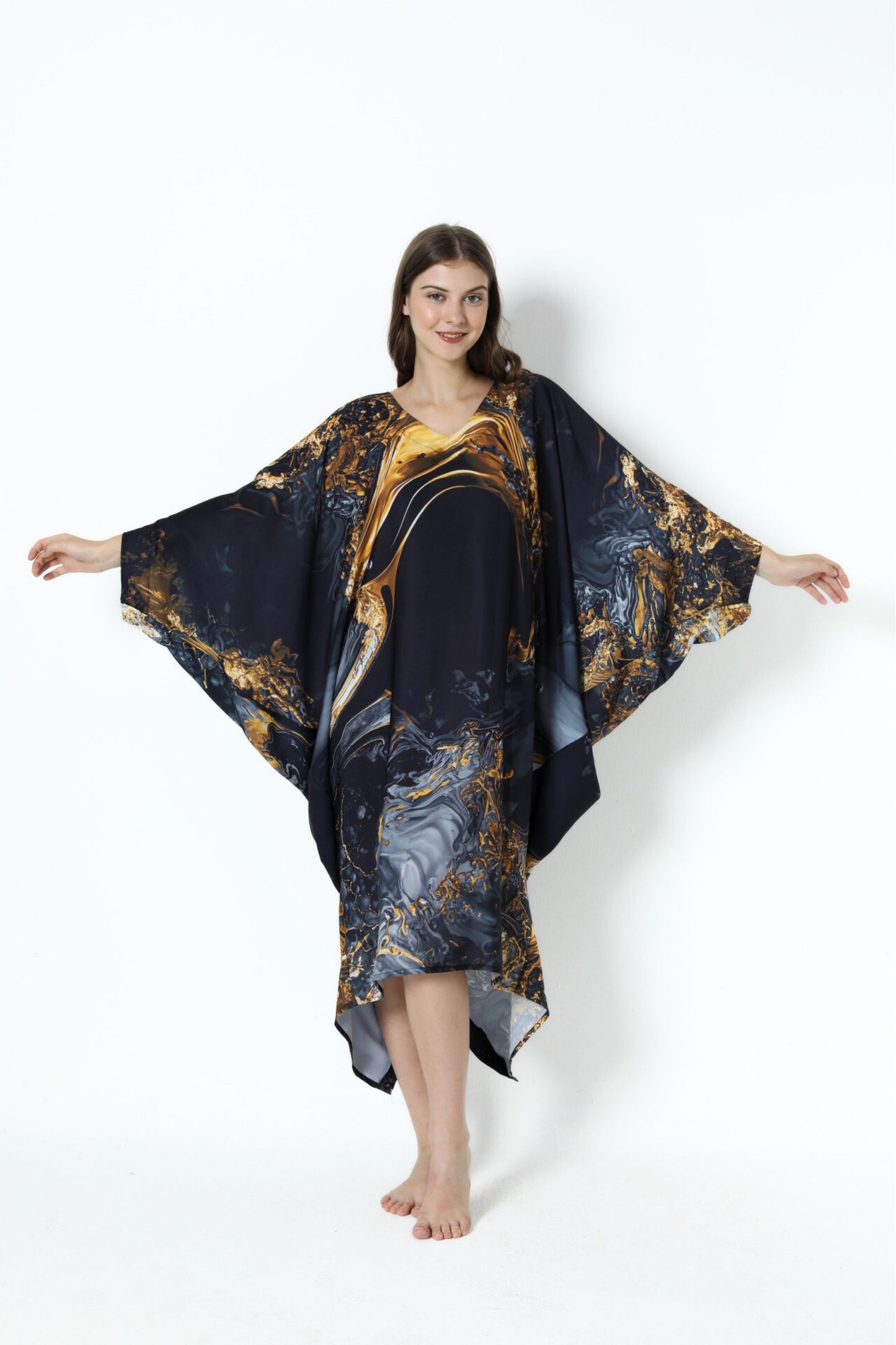 Luxurious Fire Modern Kaftan
