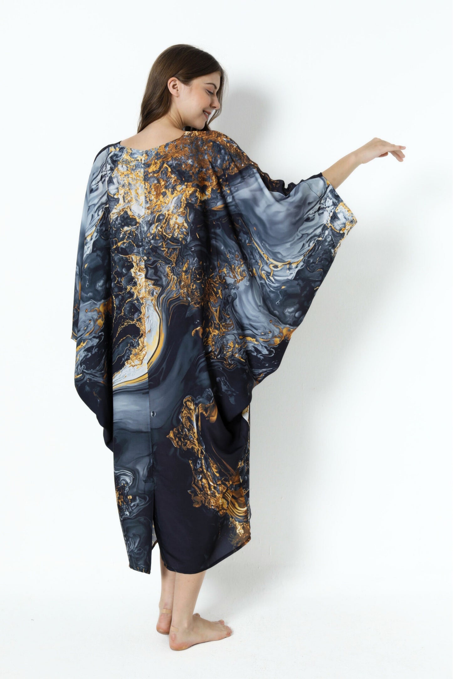 Luxurious Fire Modern Kaftan