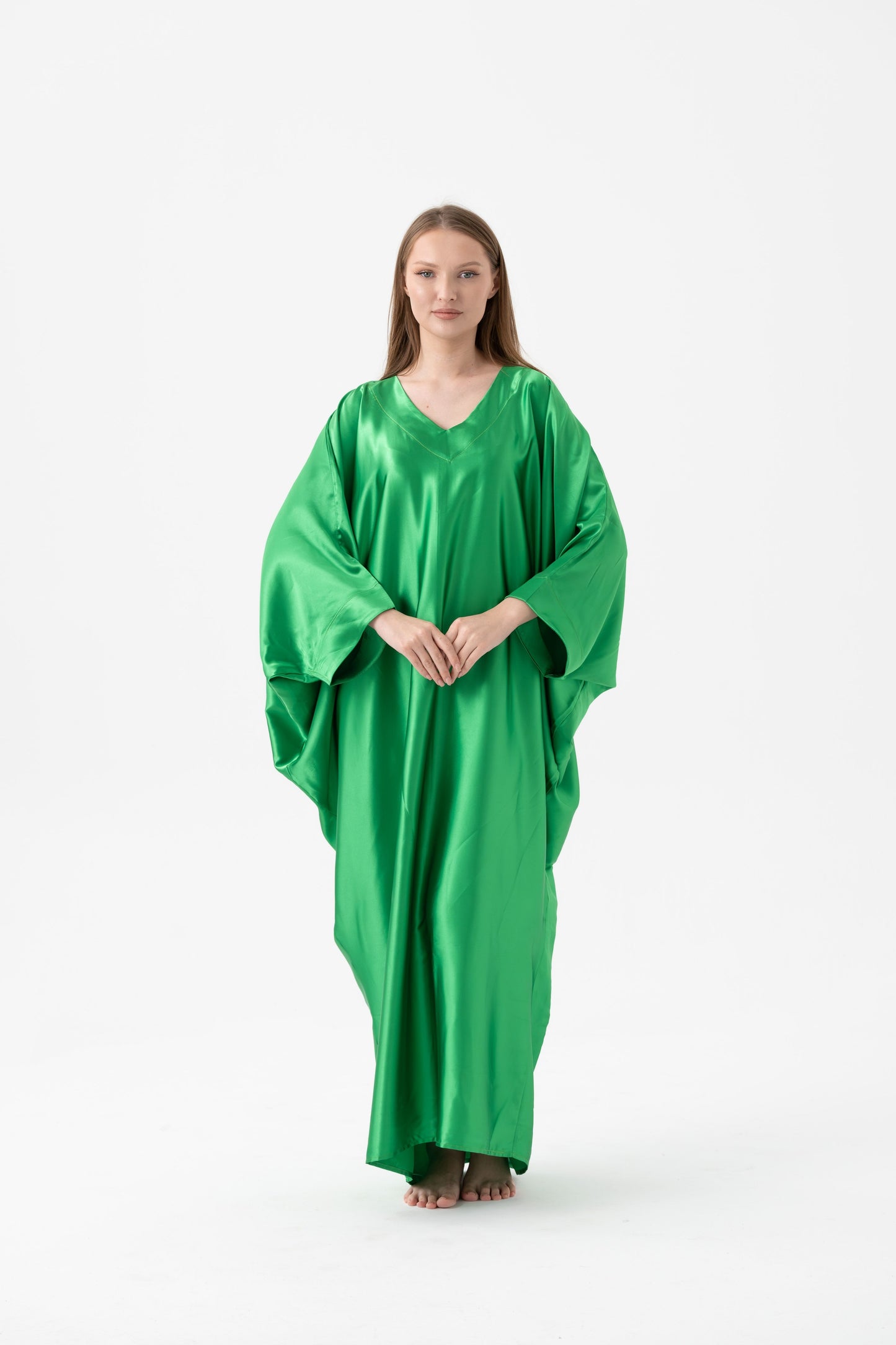 Country Club Kelly Green Modest Kaftan