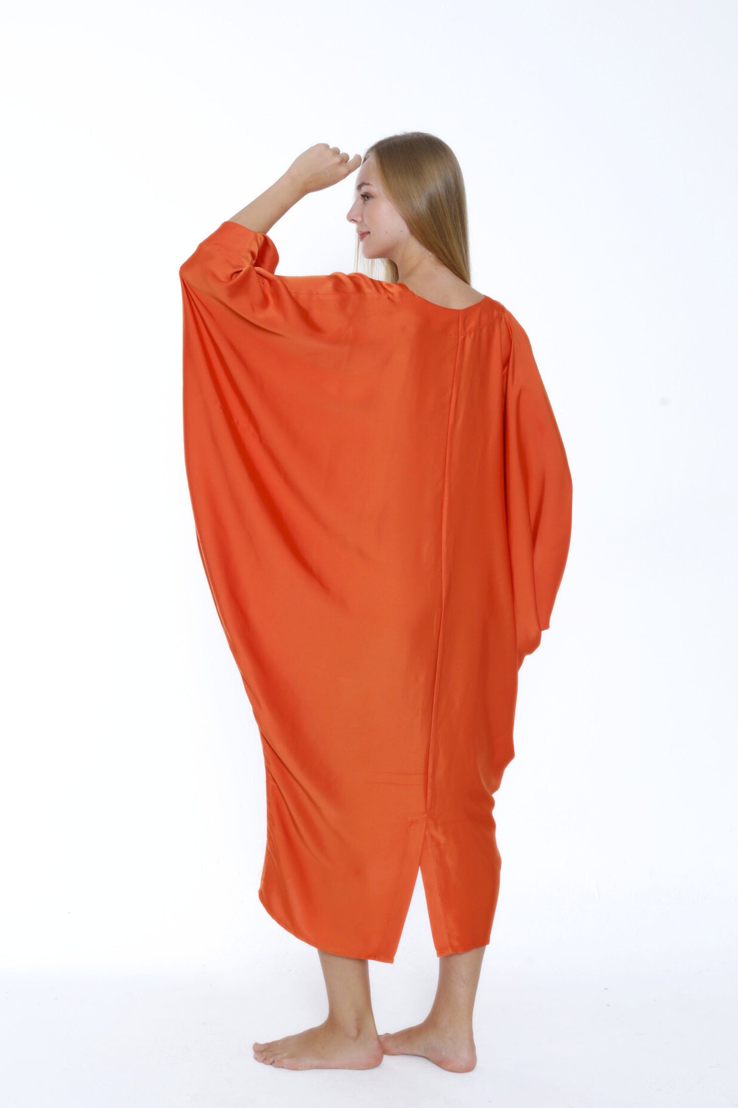 Classic Shade of Orange Modern Kaftan