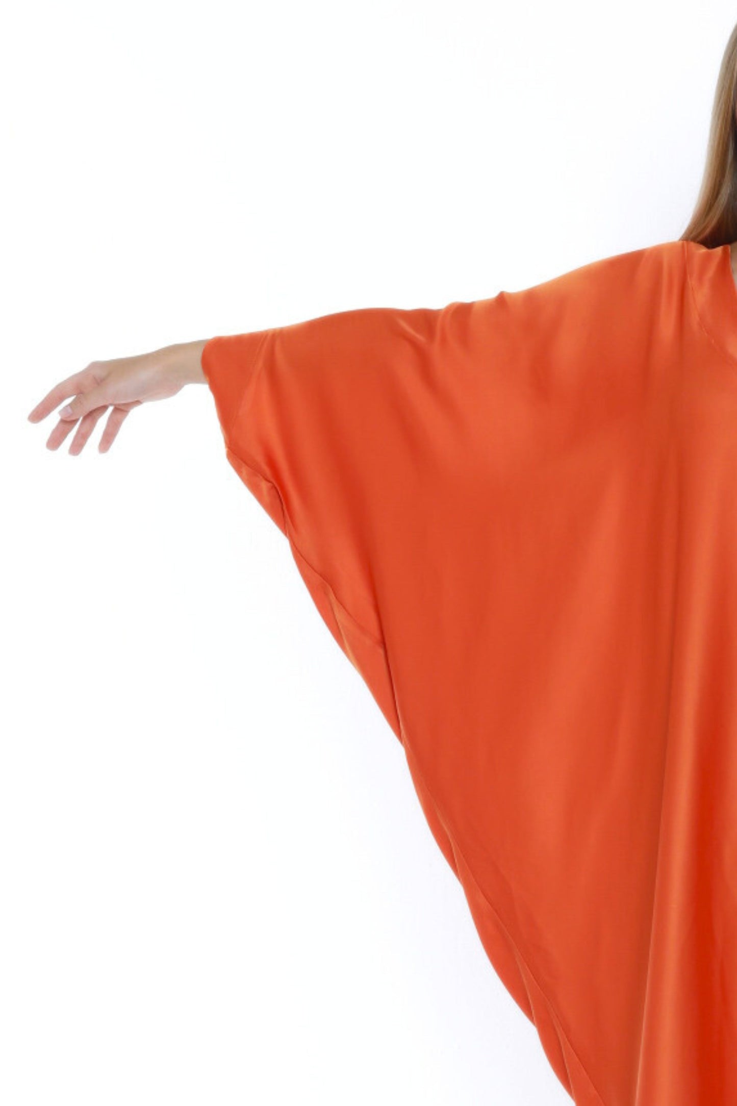 Classic Shade of Orange Modern Kaftan