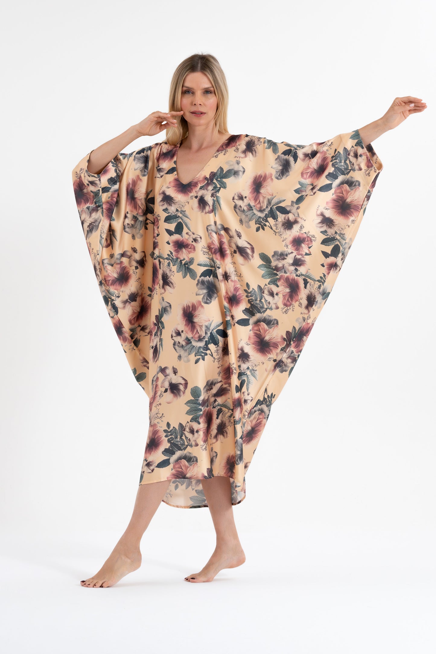 Arabian Hibiscus Modern Kaftan