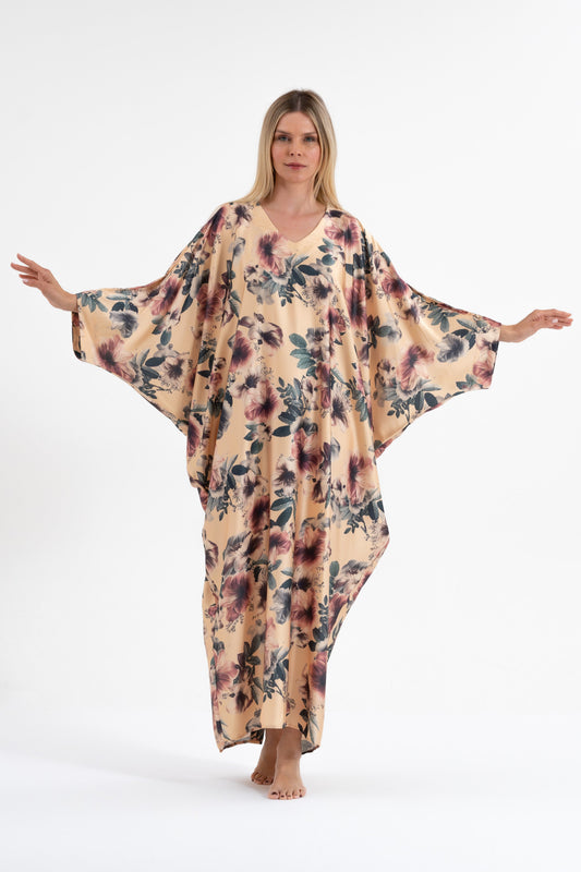 Arabian Hibiscus Modest Kaftan