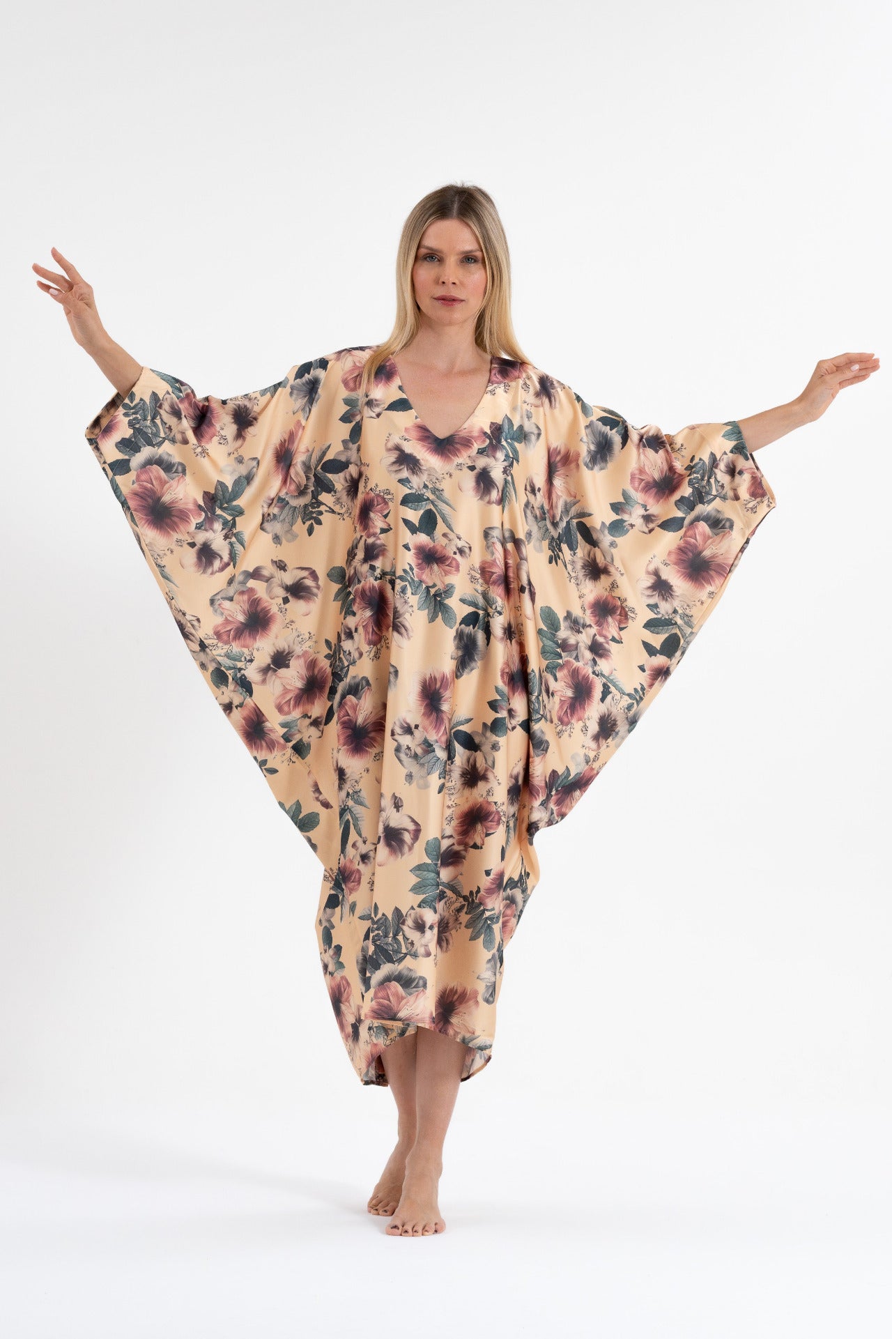 Arabian Hibiscus Modern Kaftan