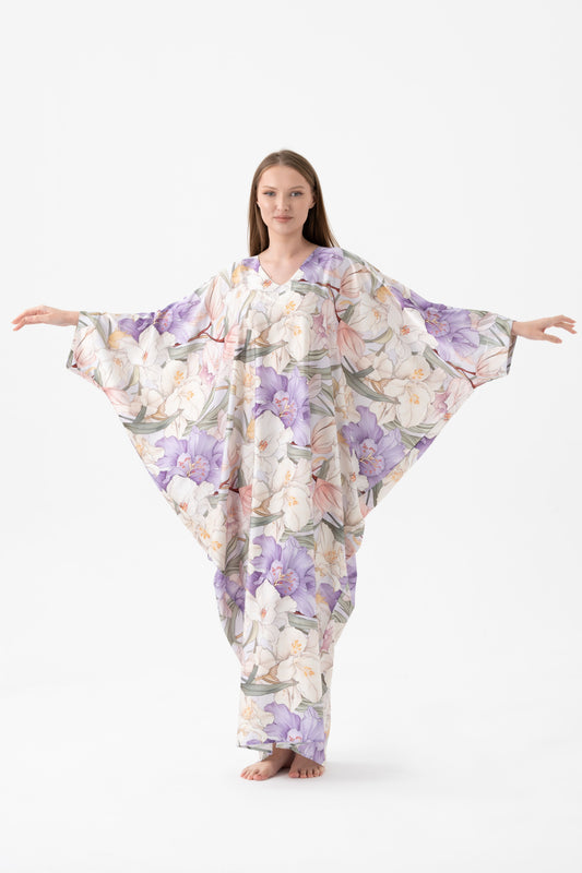 French Lilies Modest Kaftan