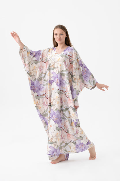 French Lilies Modest Kaftan