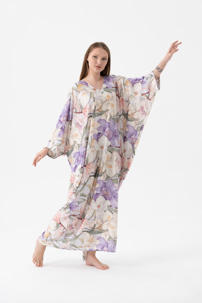 French Lilies Modest Kaftan