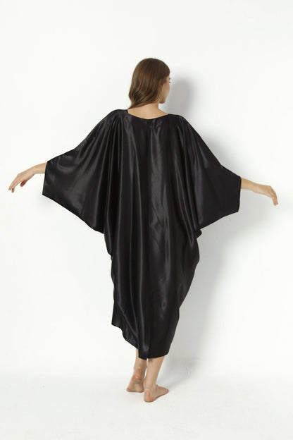 Silky Black Modern Kaftan