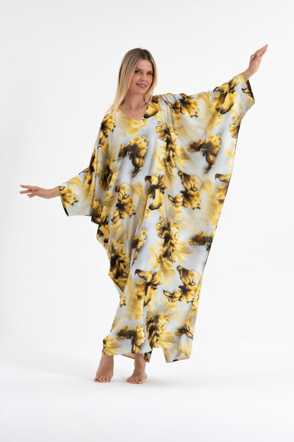 Baroque Bouquet Modest Kaftan