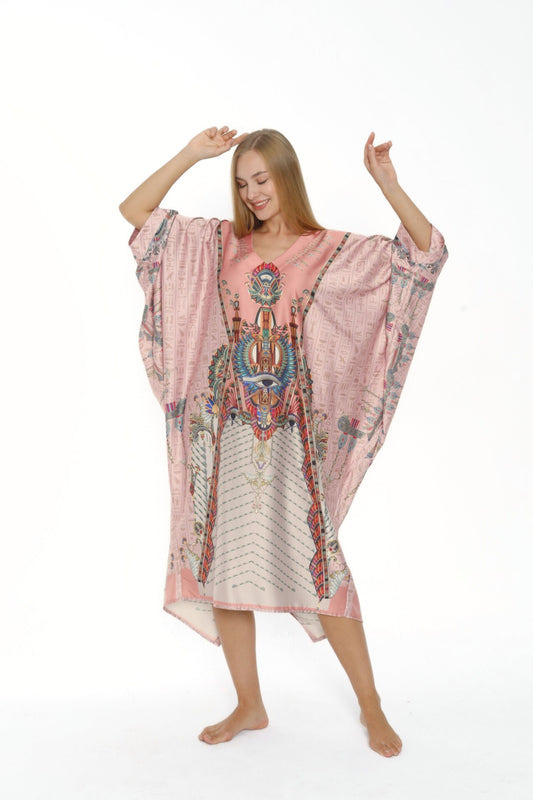 Pink Egyptian Oracles Modern Kaftan