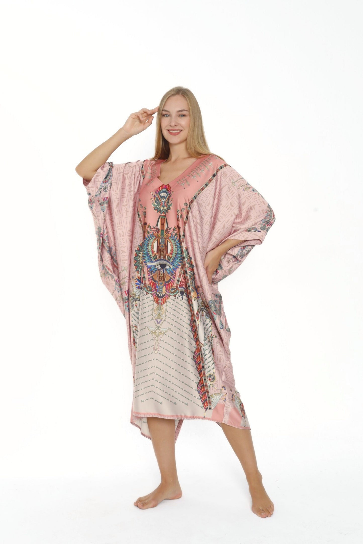 Pink Egyptian Oracles Modern Kaftan