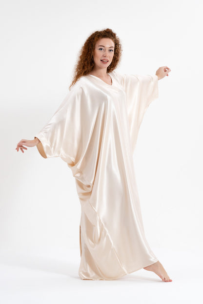 Shades of White Modest Kaftan