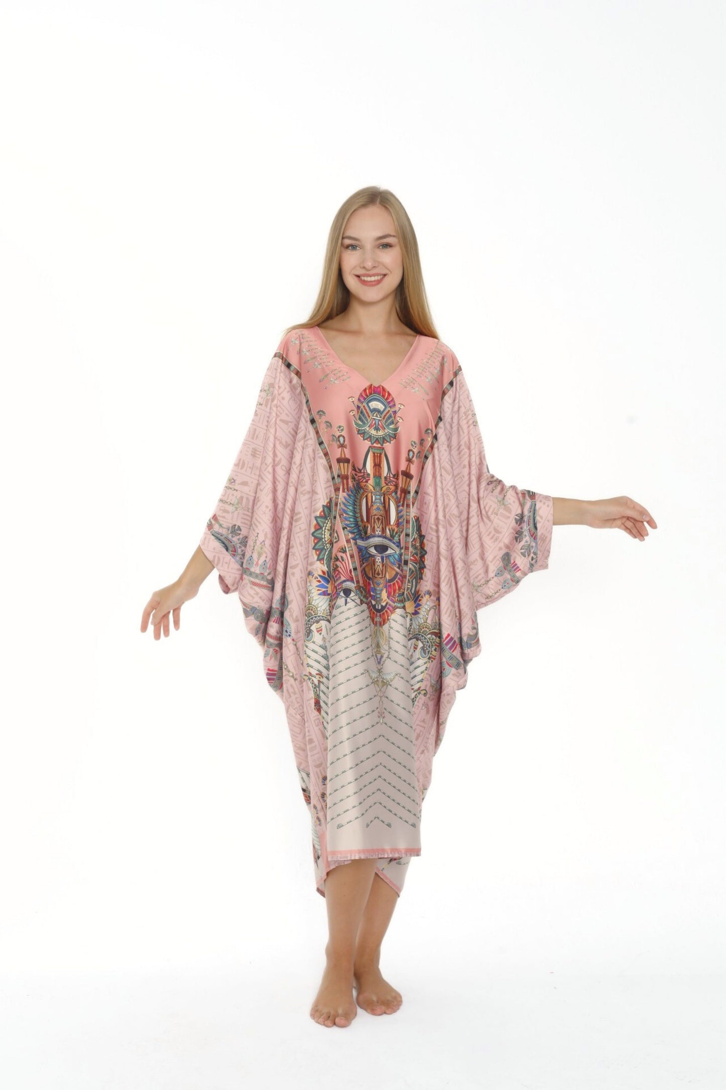 Pink Egyptian Oracles Modern Kaftan