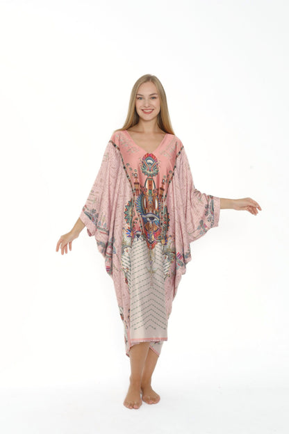 Pink Egyptian Oracles Modern Kaftan