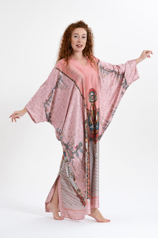 Pink Egyptian Oracles Modest Kaftan