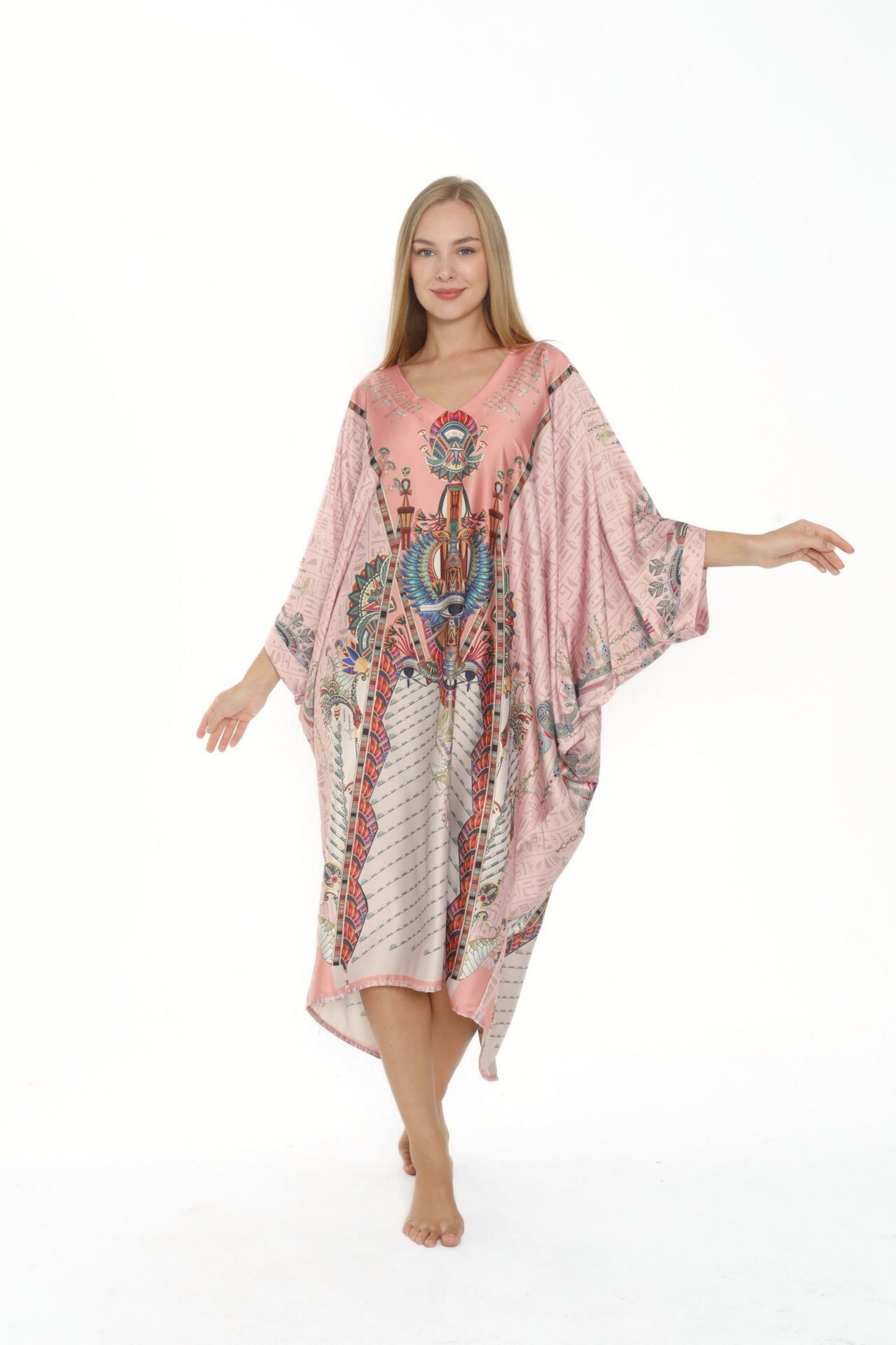 Pink Egyptian Oracles Modern Kaftan