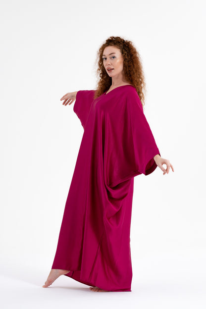 Fushsia Glitter Modest Kaftan