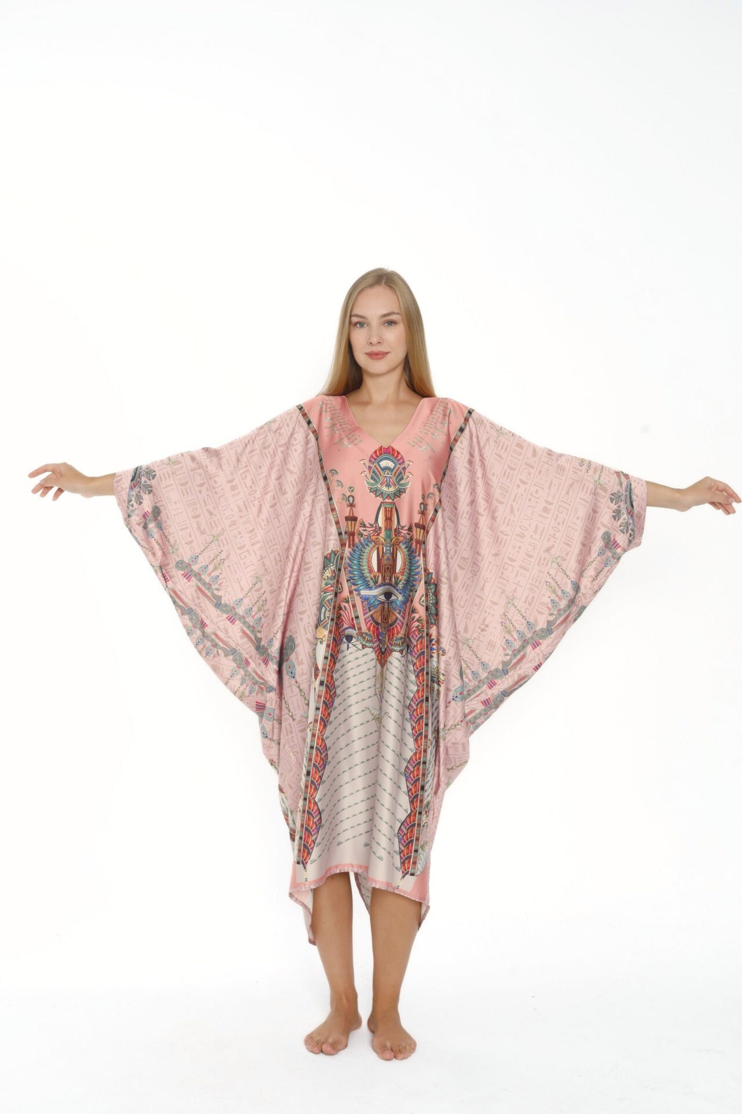 Pink Egyptian Oracles Modern Kaftan