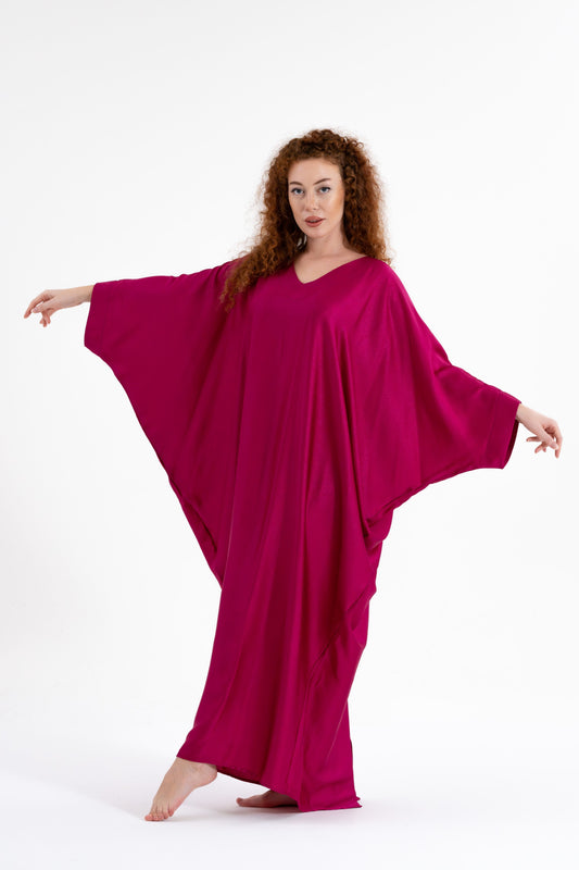 Fushsia Glitter Modest Kaftan