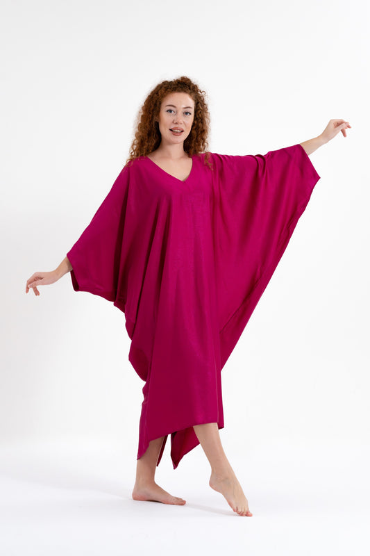 Fushsia Glitter Modern Kaftan