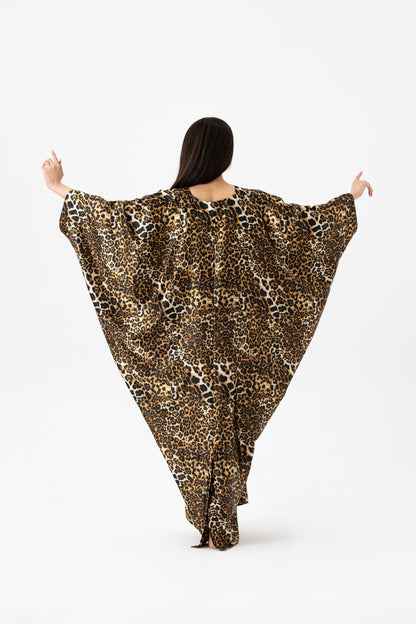 Classy Leopard Modest Kaftan