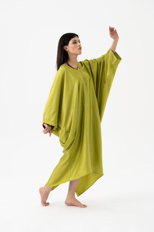 Sparkly Chartreuse Green Modern Kaftan