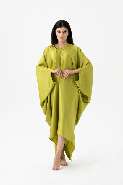 Sparkly Chartreuse Green Modern Kaftan