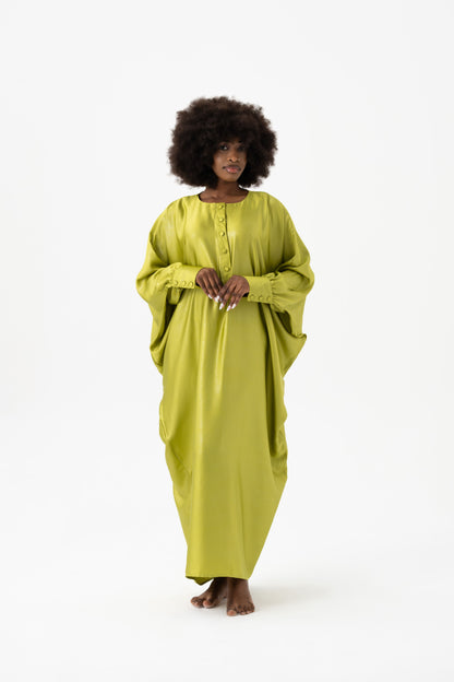 Sparkly Chartreuse Green Traditional Kaftan