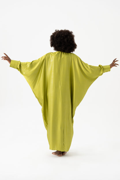 Sparkly Chartreuse Green Traditional Kaftan