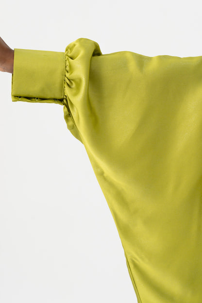 Sparkly Chartreuse Green Traditional Kaftan