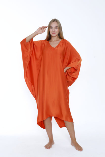 Classic Shade of Orange Modern Kaftan