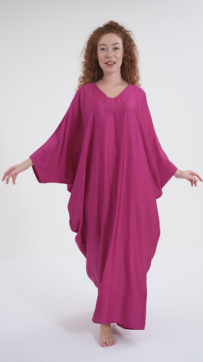 Fushsia Glitter Modest Kaftan