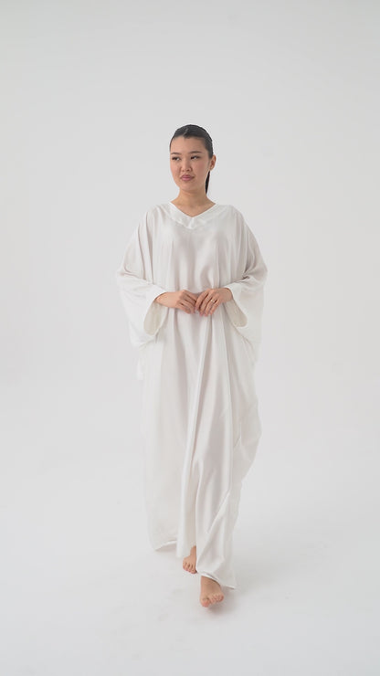 Pure White Modest Kaftan