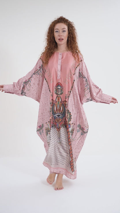 Pink Egyptian Oracles Traditional Kaftan
