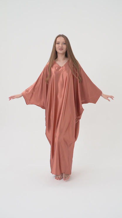 Sunset Rose Golden Modest Kaftan
