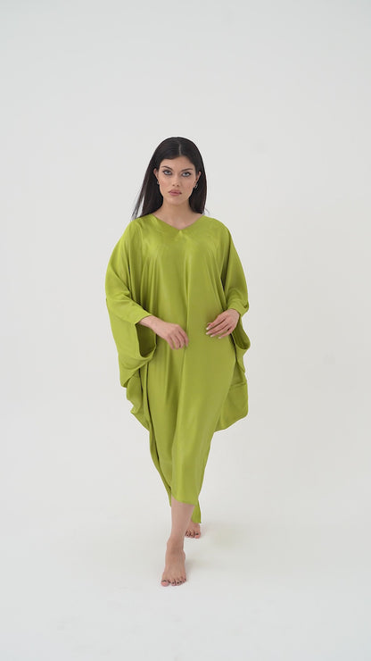 Sparkly Chartreuse Green Modern Kaftan
