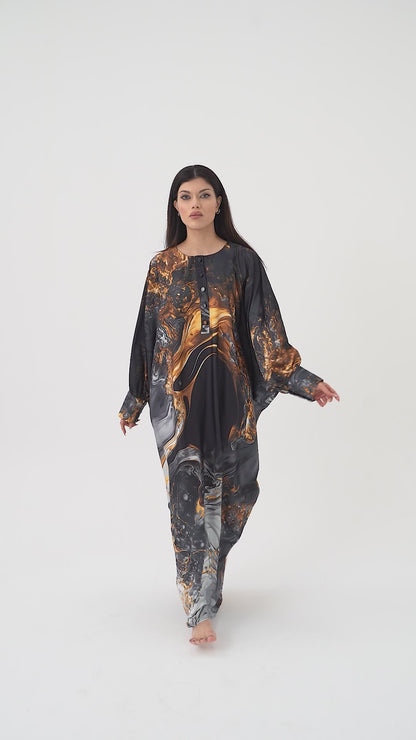 Luxurious Fire Traditional Kaftan